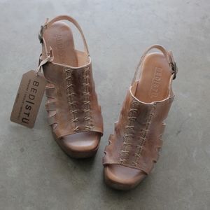 ✨Bed Stu FONTELLA Leather Platform Sandals 6.5✨